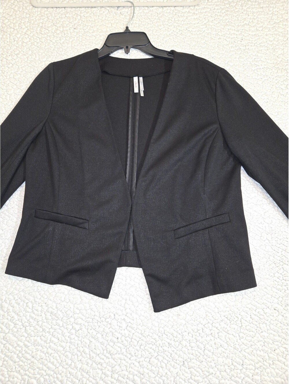 Frenchi Women's Black Blazer/jacket Open Sz L Office Business Staple